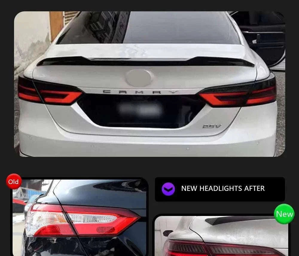 LED Tail Lights for Toyota Camry 2018–2022 with DRL Upgrade-Smoke / 1 set / China Mainland