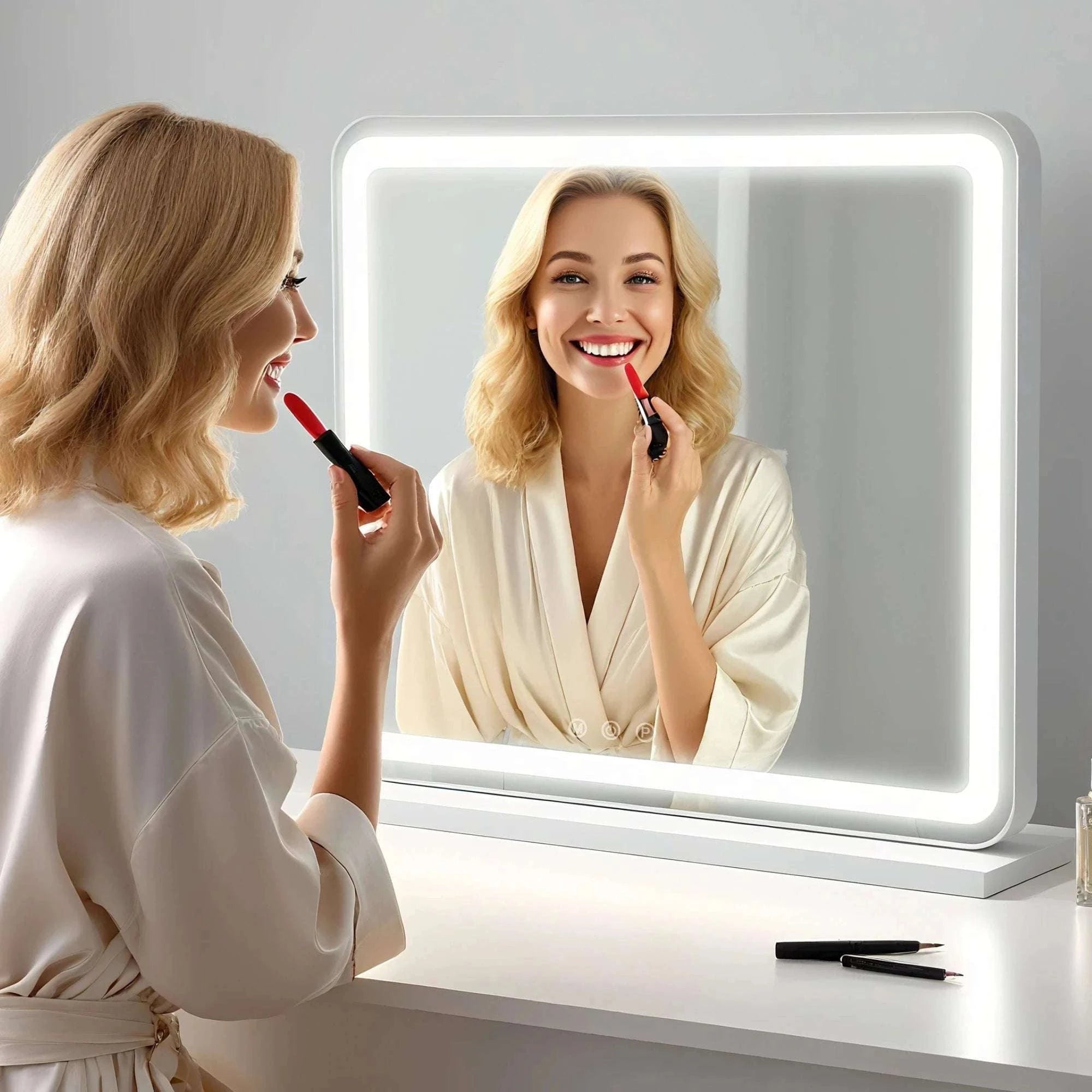 LED Vanity Mirror with 3 Light Modes & Dimmable Brightness-22L x 32W / United States
