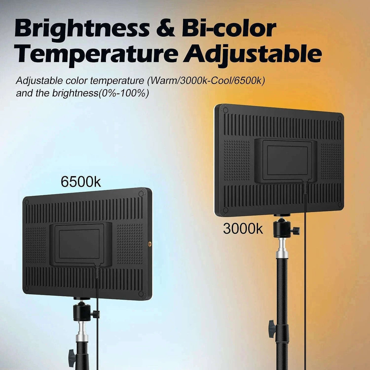 LED Video Light Studio Kit-with 110CM Tripod