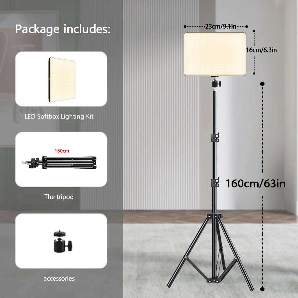 LED Video Light Studio Kit-with 110CM Tripod