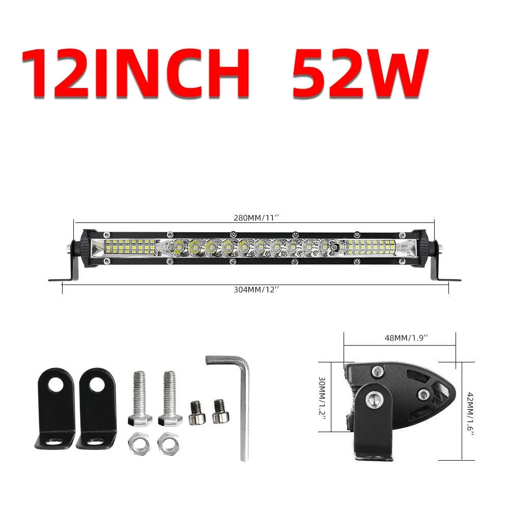 LED Work Light Bar Combo for Offroad Vehicles-52inch 260W