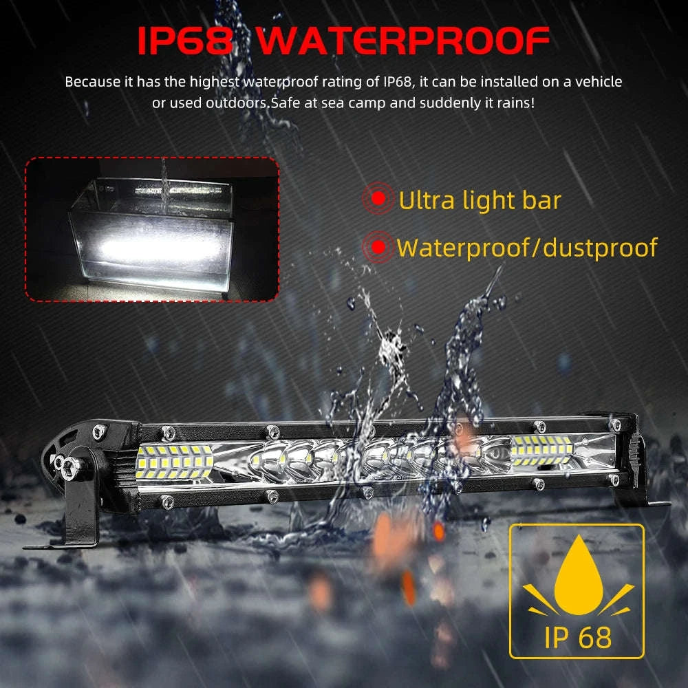LED Work Light Bar Combo for Offroad Vehicles-52inch 260W