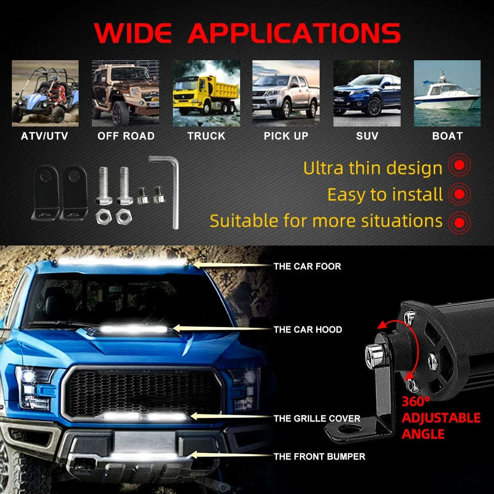 LED Work Light Bar Combo for Offroad Vehicles-52inch 260W