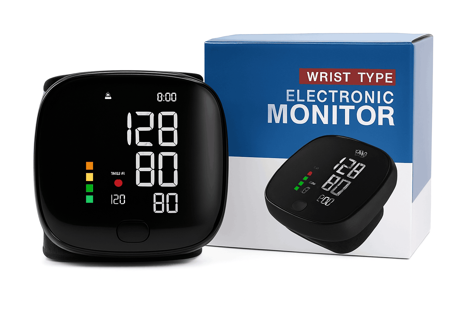LED Wrist Blood Pressure Monitor with Voice Guidance-Arabic Voice
