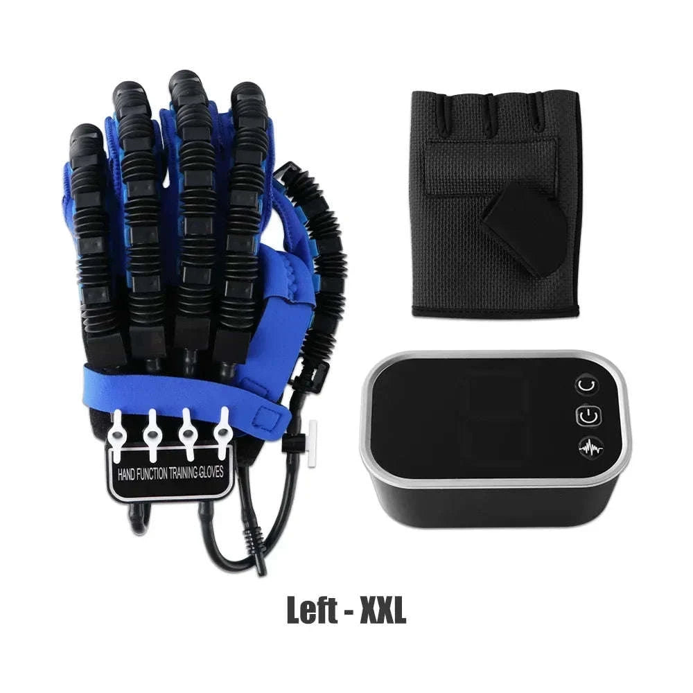 Left & Right Hand Finger Rehabilitation Robot Gloves for Stroke Recovery-Left XXL
