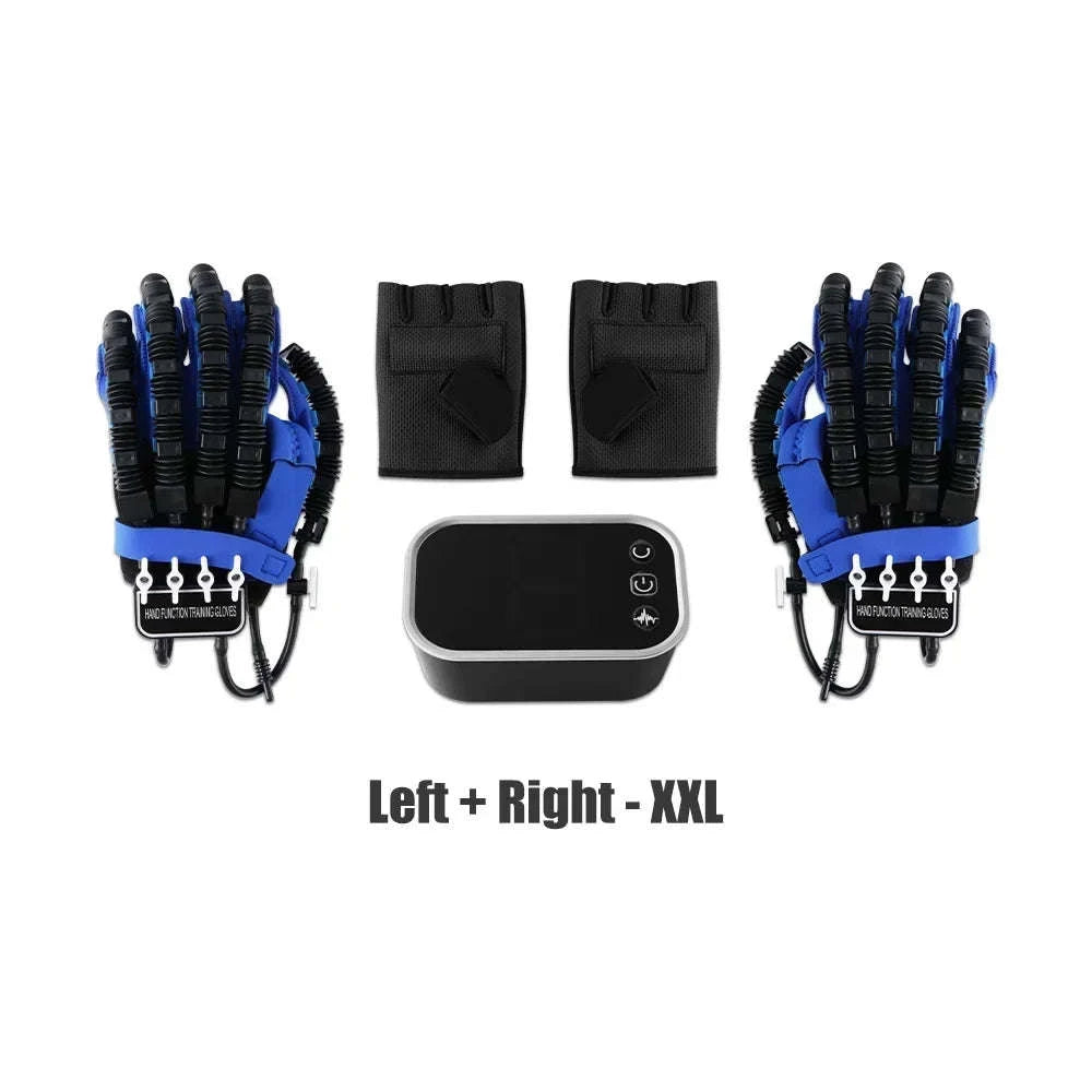 Left & Right Hand Finger Rehabilitation Robot Gloves for Stroke Recovery-Left XXL