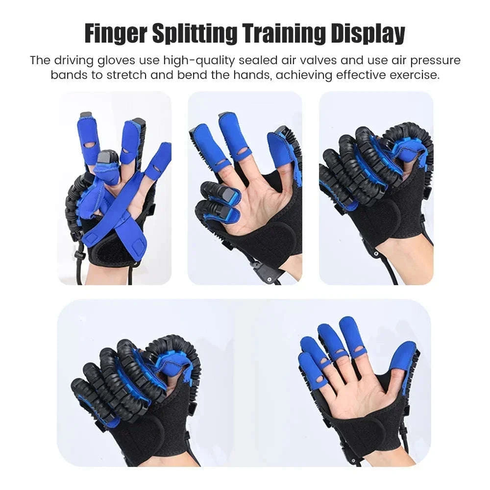 Left & Right Hand Finger Rehabilitation Robot Gloves for Stroke Recovery-Left XXL