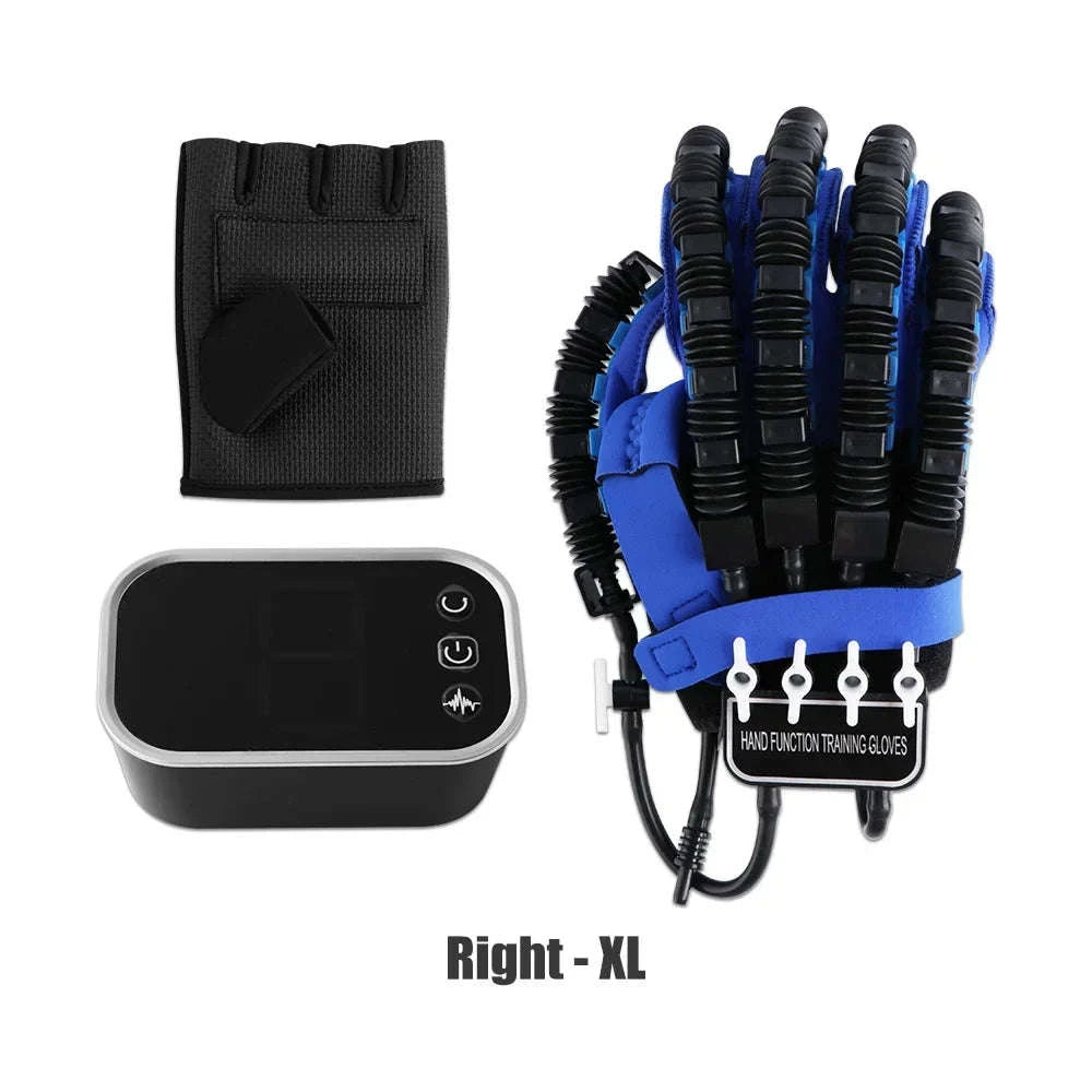 Left & Right Hand Finger Rehabilitation Robot Gloves for Stroke Recovery-Left XXL