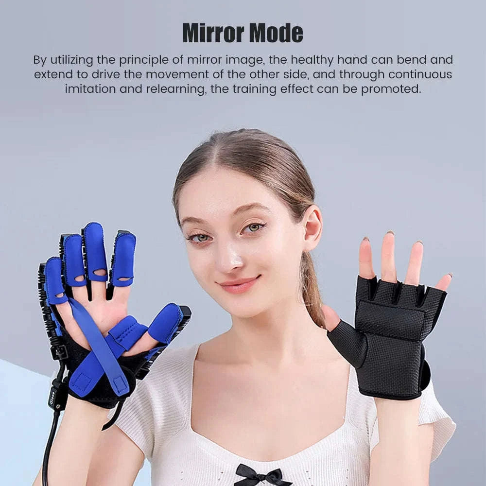 Left & Right Hand Finger Rehabilitation Robot Gloves for Stroke Recovery-Left XXL