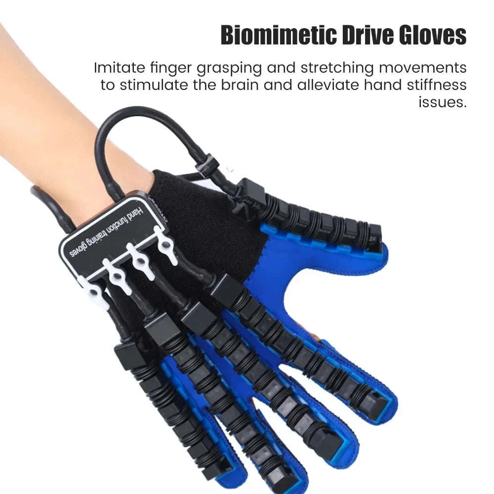 Left & Right Hand Finger Rehabilitation Robot Gloves for Stroke Recovery-Left XXL