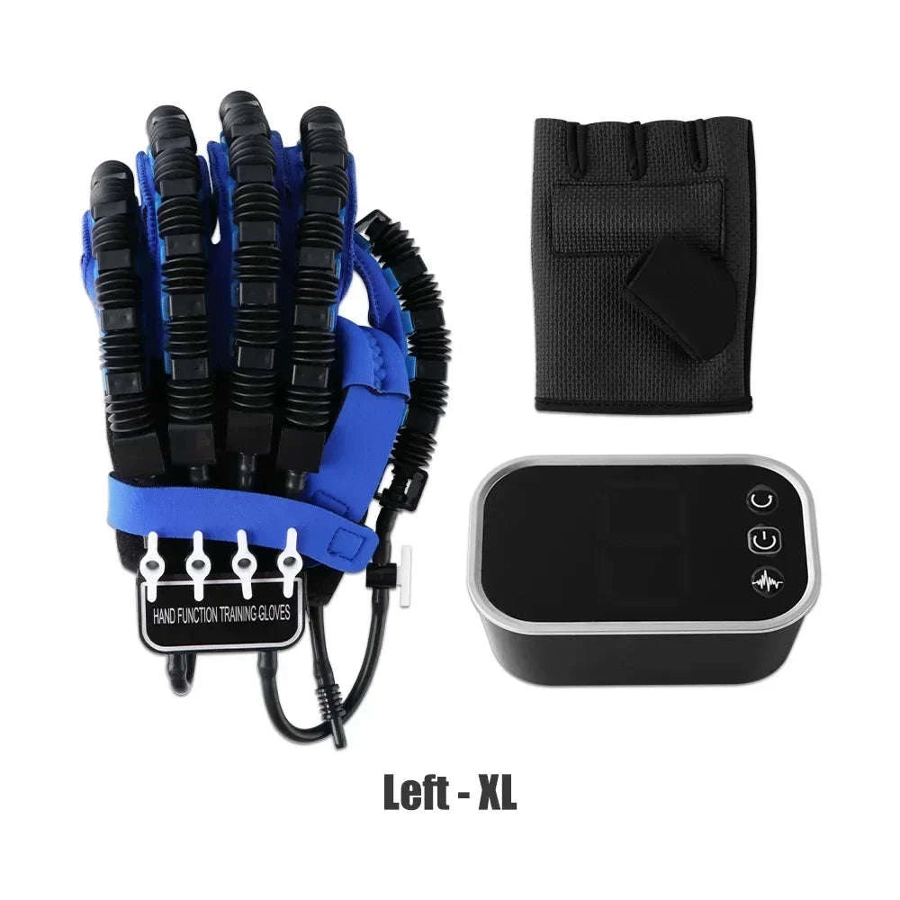Left & Right Hand Finger Rehabilitation Robot Gloves for Stroke Recovery-Left XXL
