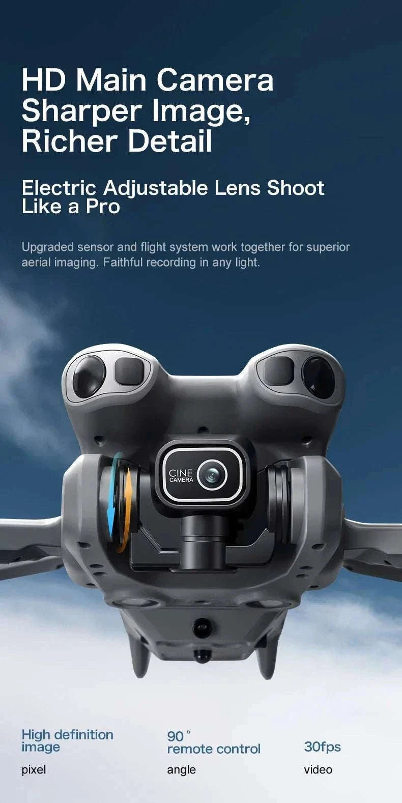 Lenovo GT50 8K Drone with 360° Obstacle Avoidance & 3KM Range-Grey-6K-battery-1