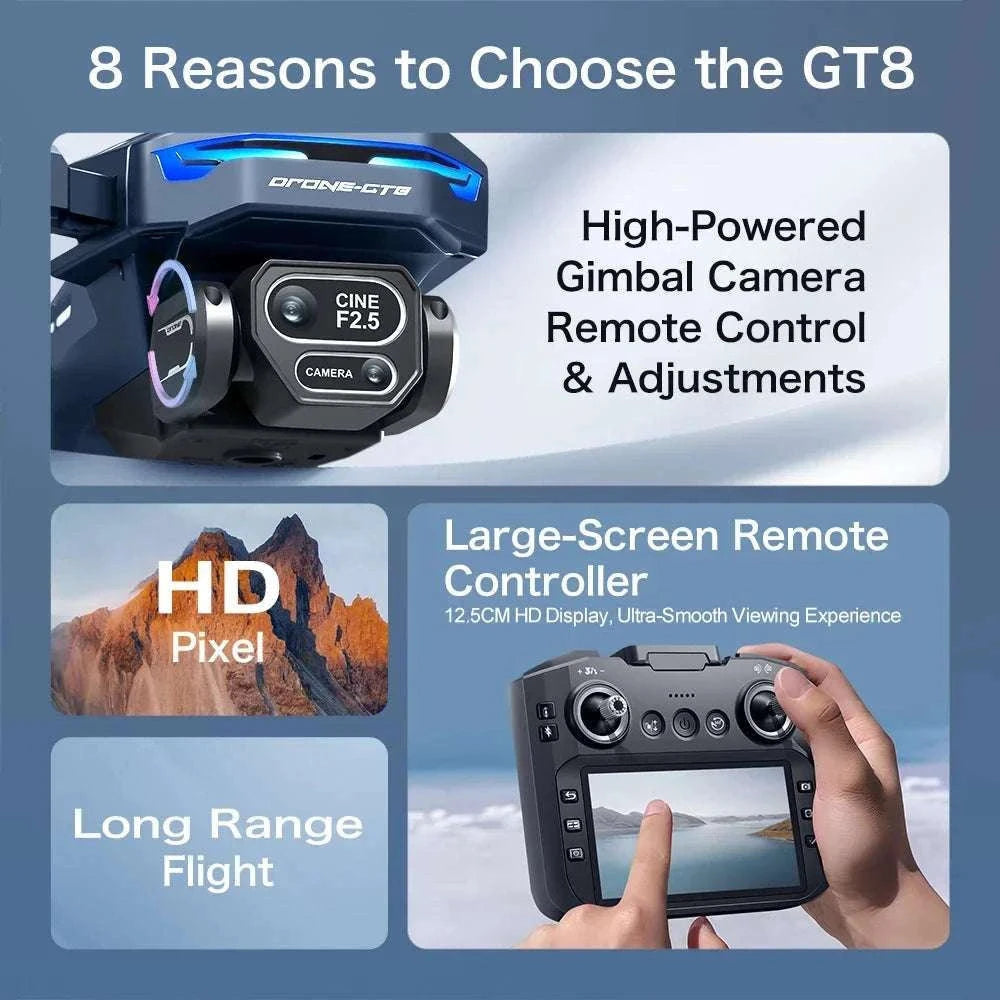 Lenovo GT8 8K Camera Drone with Screen, 3 Cameras & 3000m Range-8K-Screen-Battery3