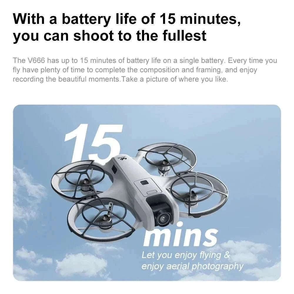 Lenovo V666 4K WiFi Drone with Obstacle Avoidance & Brushless Motor-Black-4k-battery-1
