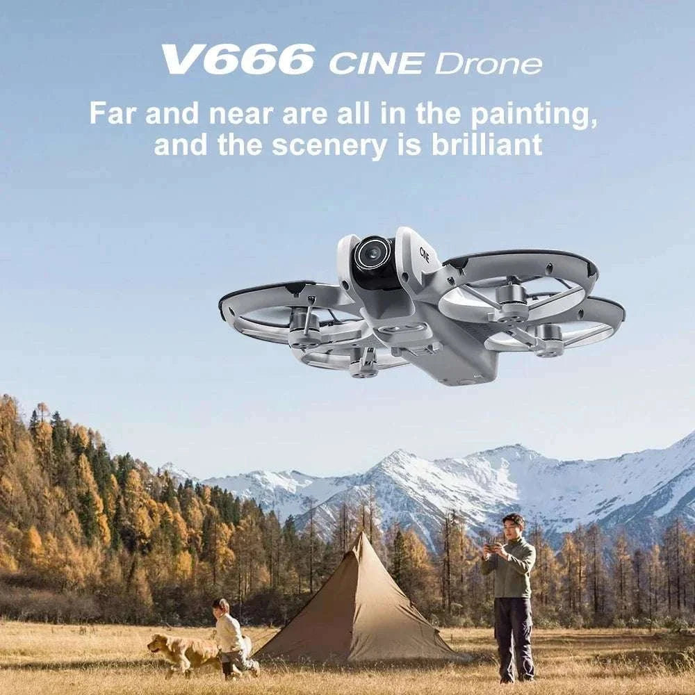 Lenovo V666 4K WiFi Drone with Obstacle Avoidance & Brushless Motor-Black-4k-battery-1
