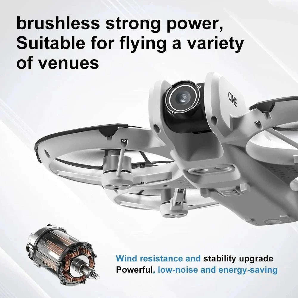 Lenovo V666 4K WiFi Drone with Obstacle Avoidance & Brushless Motor-Black-4k-battery-1
