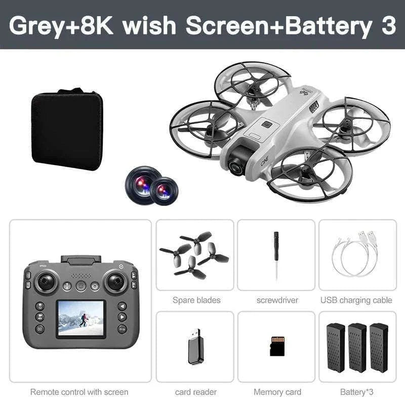 Lenovo V666 4K WiFi Drone with Obstacle Avoidance & Brushless Motor-Black-4k-battery-1