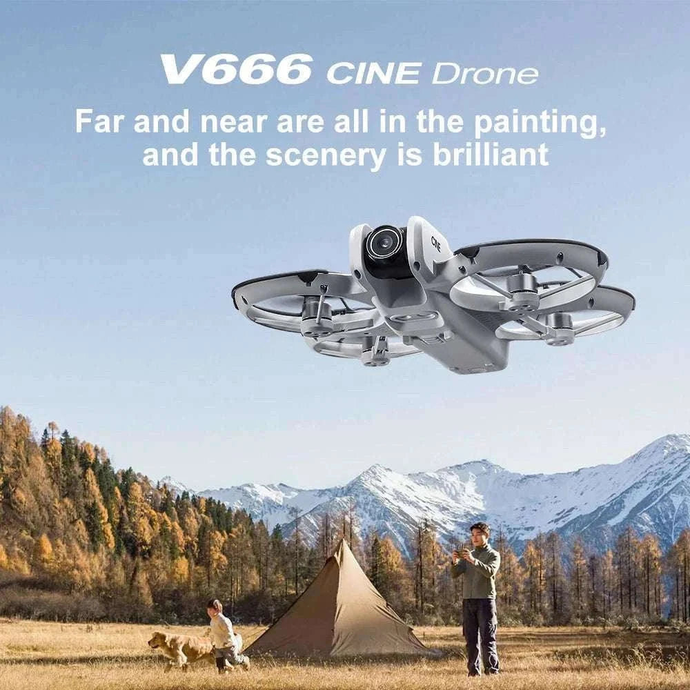 Lenovo V666 4K WiFi Drone with Obstacle Avoidance & Brushless Motor-Black-4k-battery-1
