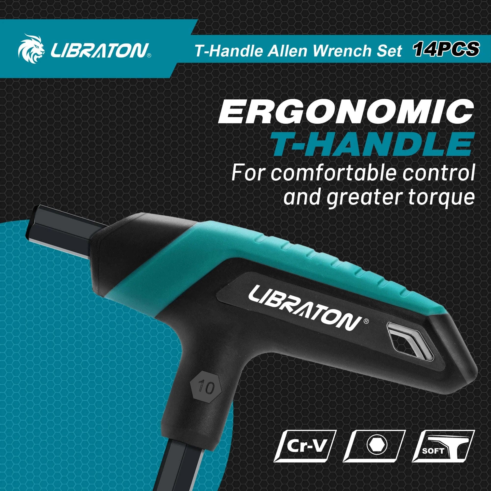 LIBRATON 14PCS T-Handle Allen Wrench Set-Allen Wrench Set