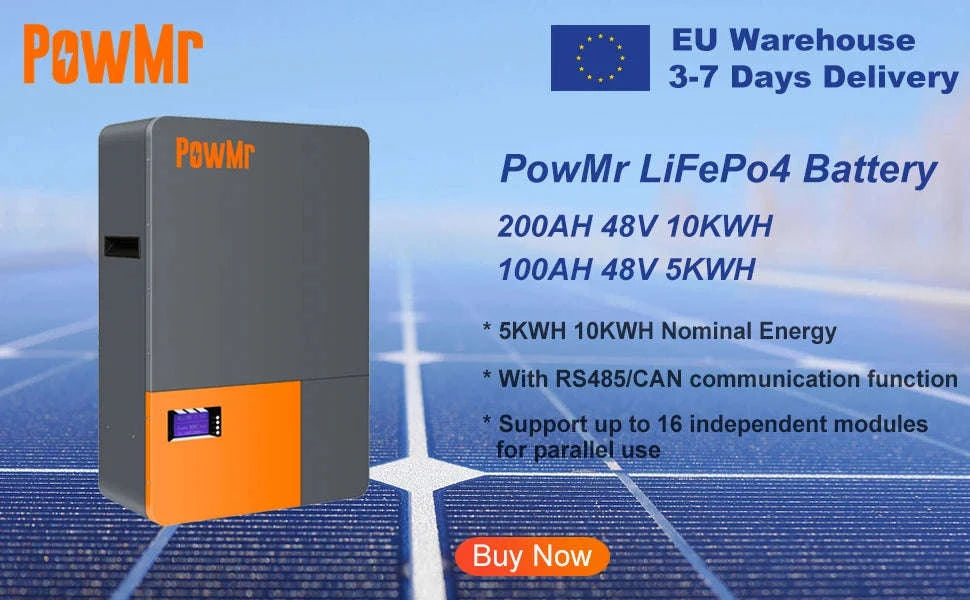 LiFePO4 Battery Pack 12V 24V 100Ah-300Ah-POW-200AH-12.8V / Germany
