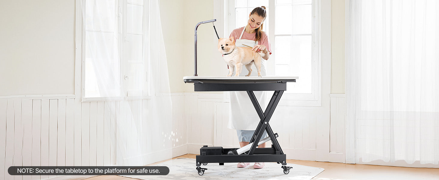 Electric Scissor Lift Table 330lb Adjustable 8–28in Platform
