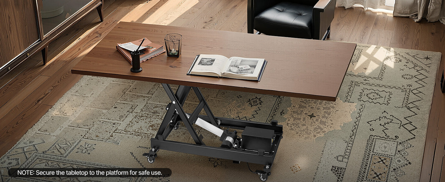 Electric Scissor Lift Table 330lb Adjustable 8–28in Platform