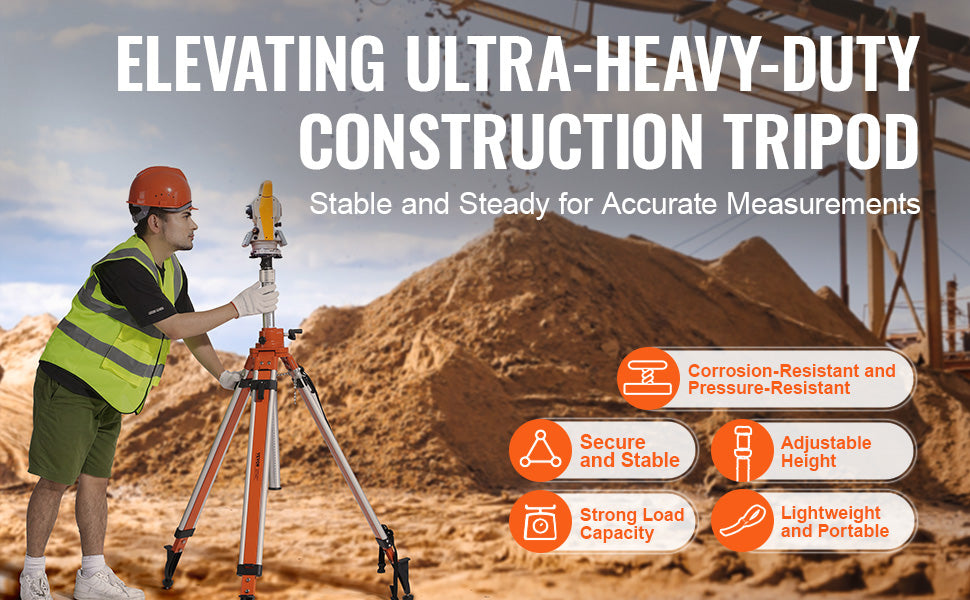 Laser Level Tripod Stand Adjustable Aluminum Survey Tripod