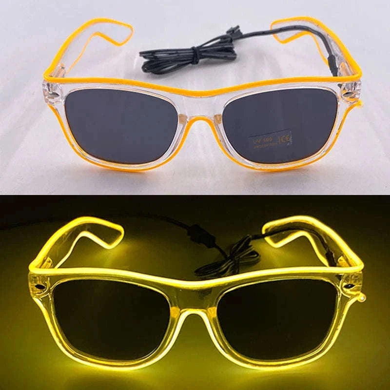 Light Up LED Glow Sunglasses for Parties and Raves-Blue 1