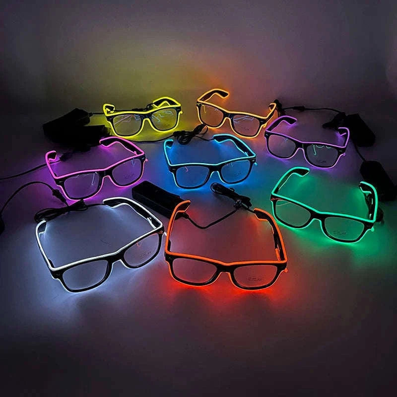 Light Up LED Glow Sunglasses for Parties and Raves-Blue 1