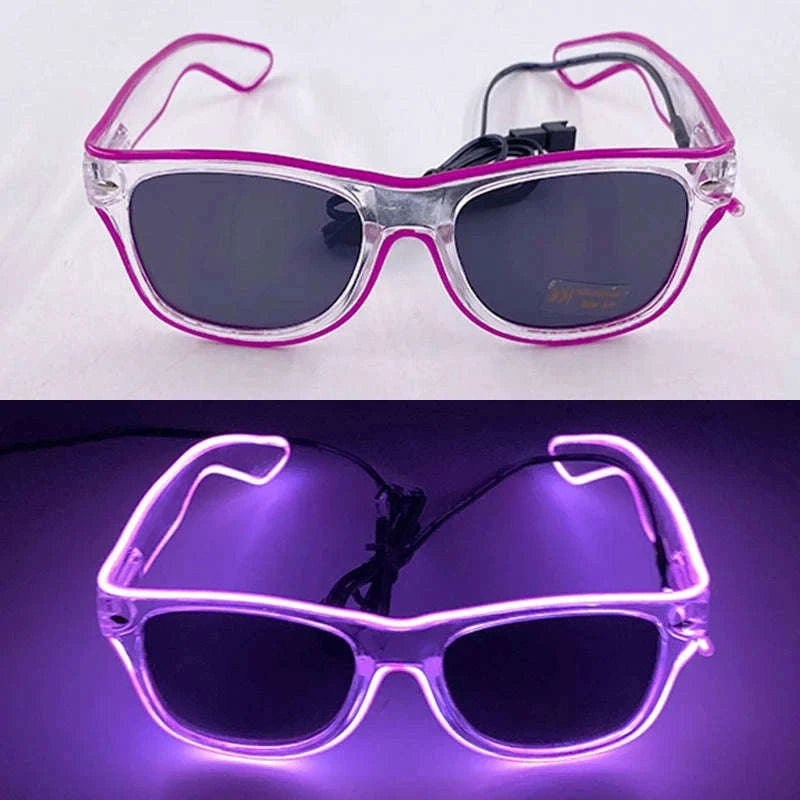 Light Up LED Glow Sunglasses for Parties and Raves-Blue 1