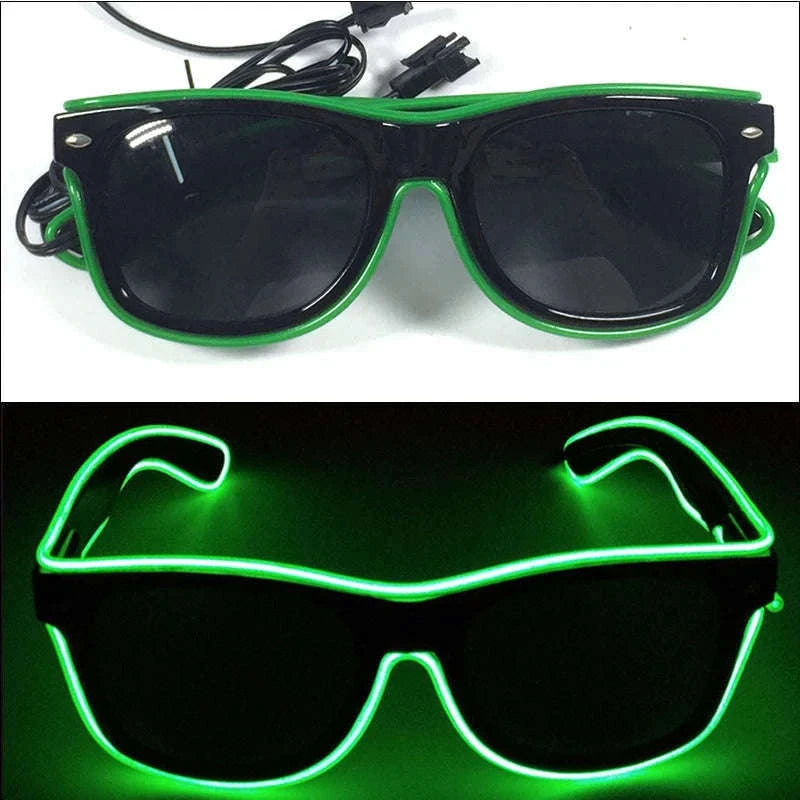Light Up LED Glow Sunglasses for Parties and Raves-Blue 1