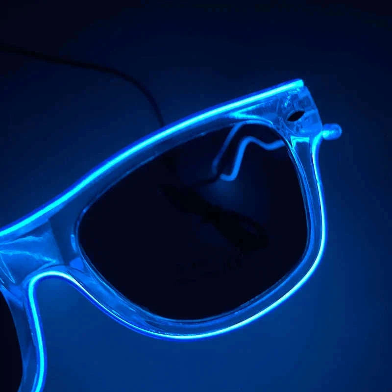 Light Up LED Glow Sunglasses for Parties and Raves-Blue 1