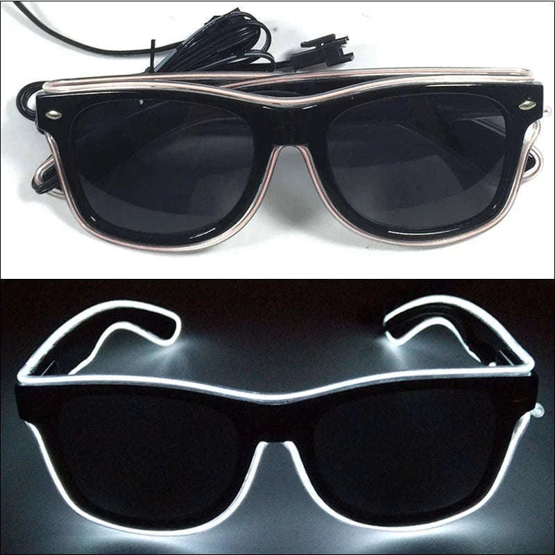 Light Up LED Glow Sunglasses for Parties and Raves-Blue 1