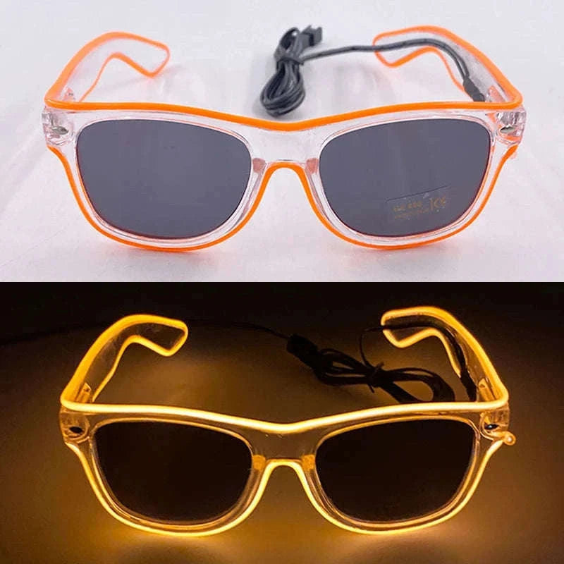 Light Up LED Glow Sunglasses for Parties and Raves-Blue 1