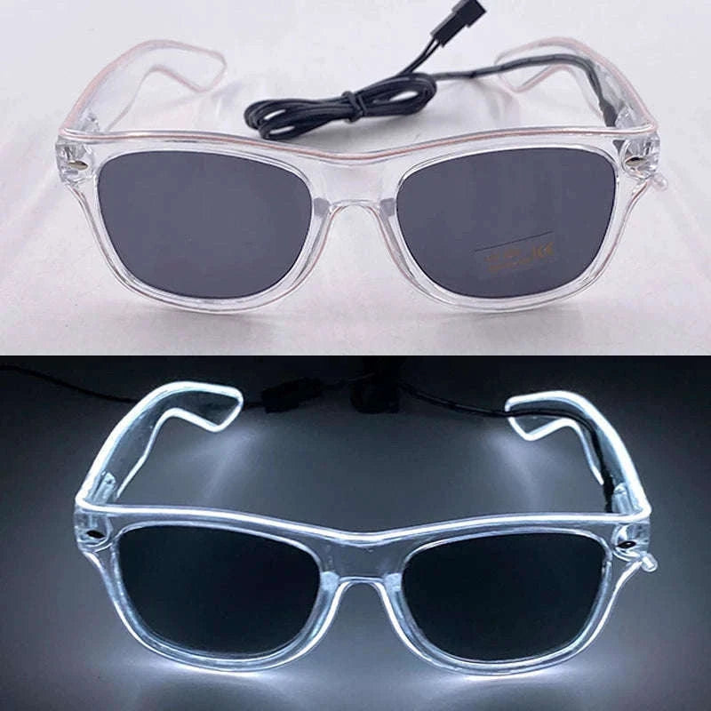 Light Up LED Glow Sunglasses for Parties and Raves-Blue 1