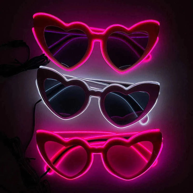 Light Up LED Glow Sunglasses for Parties and Raves-Blue 1