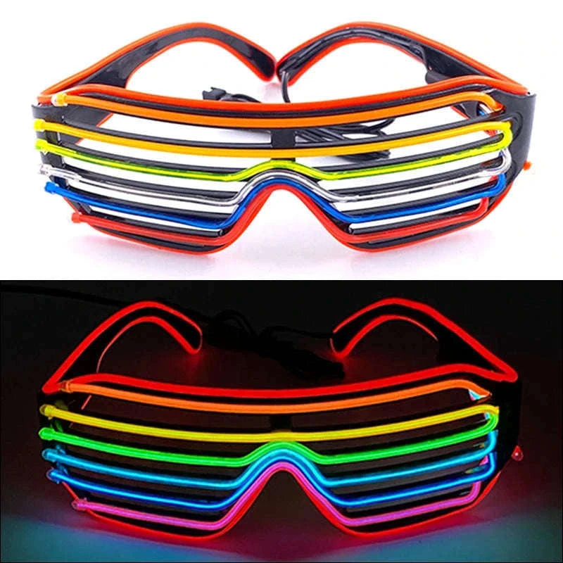 Light Up LED Glow Sunglasses for Parties and Raves-Blue 1