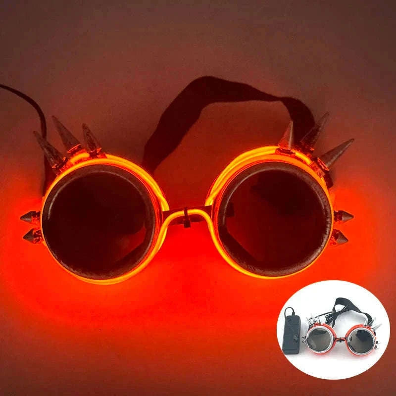 Light Up LED Glow Sunglasses for Parties and Raves-Blue 1