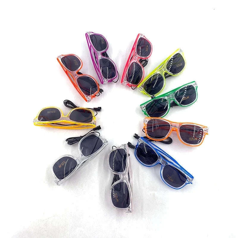 Light Up LED Glow Sunglasses for Parties and Raves-Blue 1