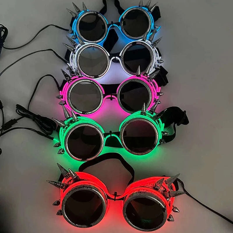 Light Up LED Glow Sunglasses for Parties and Raves-Blue 1