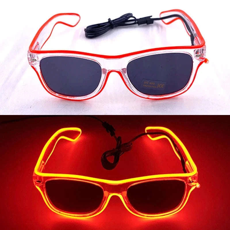 Light Up LED Glow Sunglasses for Parties and Raves-Blue 1