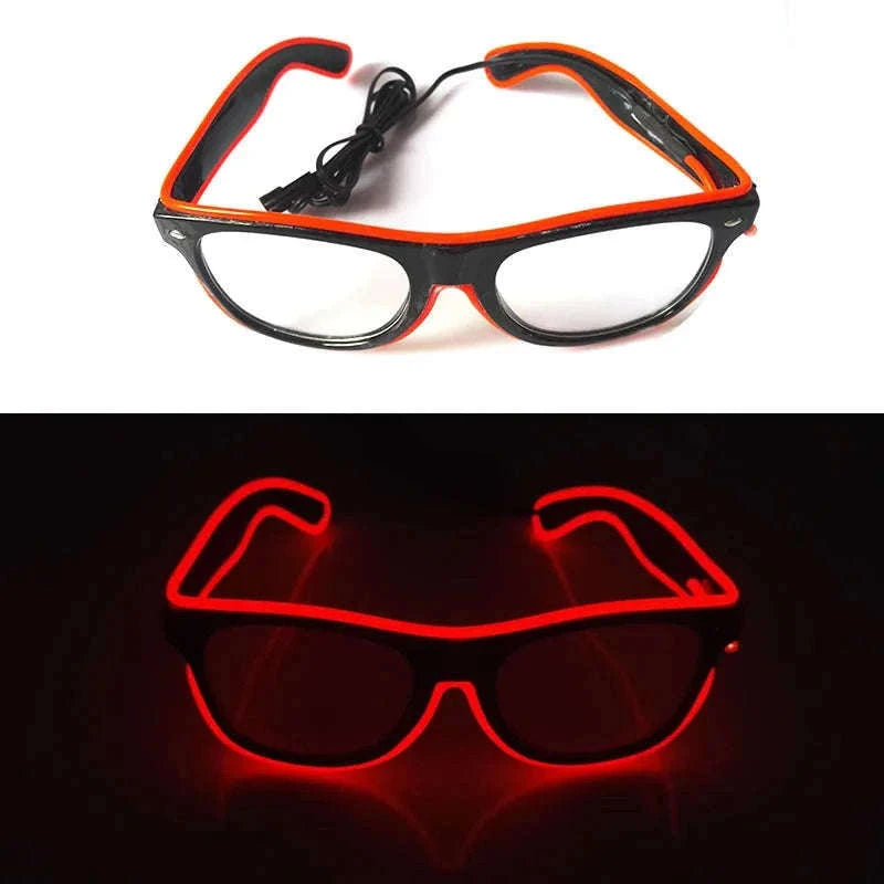 Light Up LED Glow Sunglasses for Parties and Raves-Blue 1