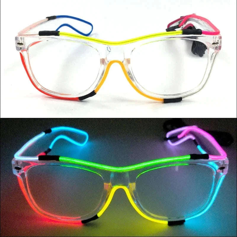 Light Up LED Glow Sunglasses for Parties and Raves-Blue 1