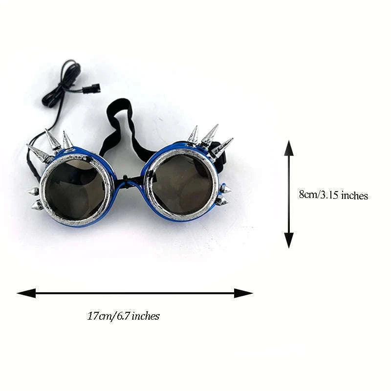 Light Up LED Glow Sunglasses for Parties and Raves-Blue 1