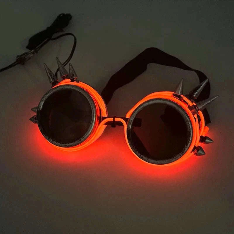Light Up LED Glow Sunglasses for Parties and Raves-Blue 1