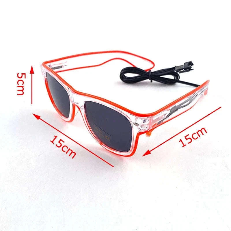 Light Up LED Glow Sunglasses for Parties and Raves-Blue 1