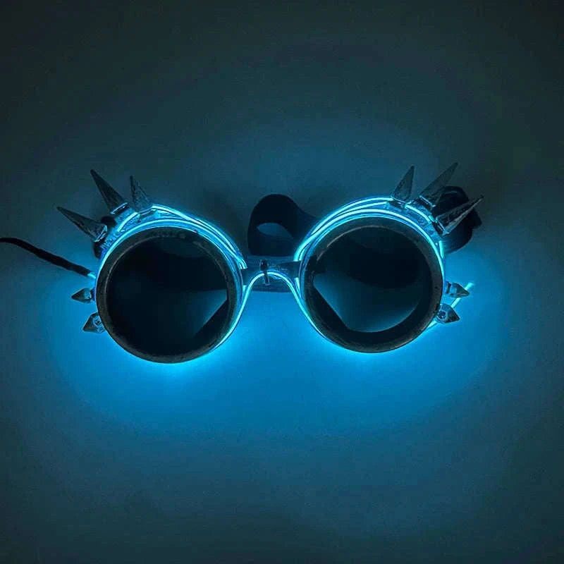 Light Up LED Glow Sunglasses for Parties and Raves-Blue 1