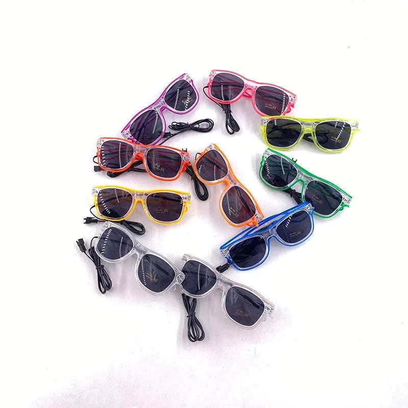 Light Up LED Glow Sunglasses for Parties and Raves-Blue 1