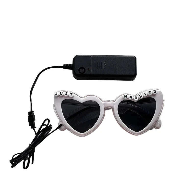 Light Up LED Glow Sunglasses for Parties and Raves-Blue 1