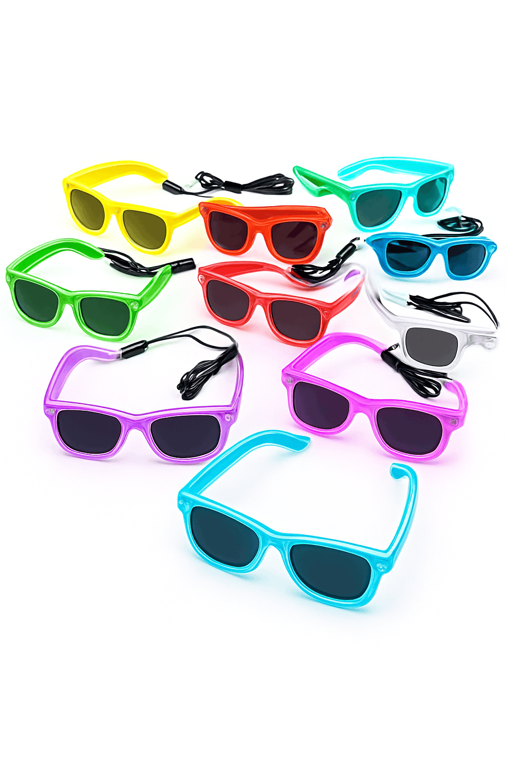 Light Up LED Glow Sunglasses for Parties and Raves-Blue 1